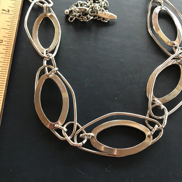 NY Collection 36" Concentric Ovals Necklace w/Lobster Claw Clasp - Picture 2 of 9